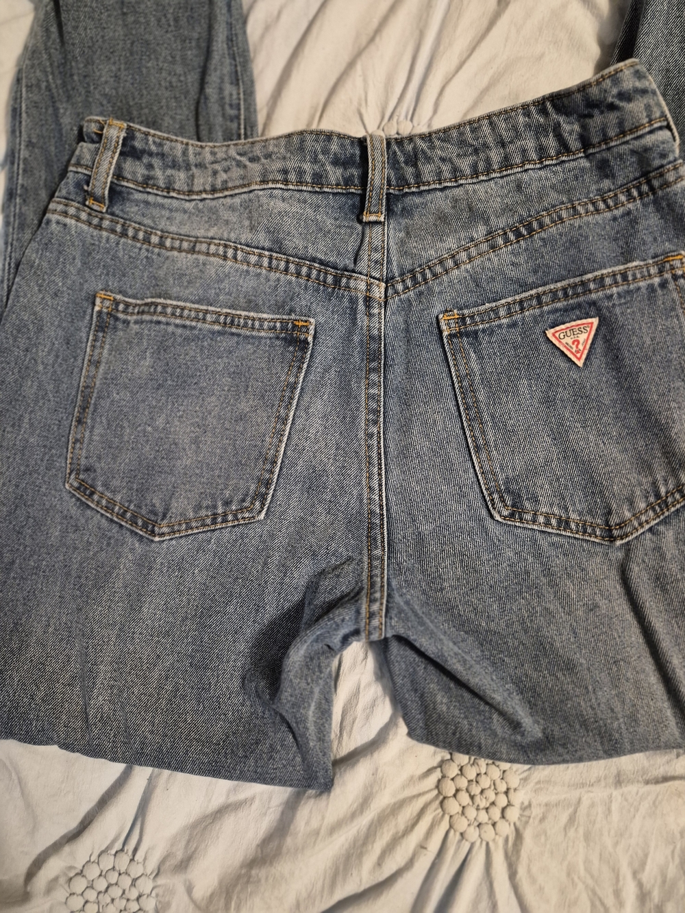 Guess Blue Distressed Ripped Jeans - Picture 5 of 5